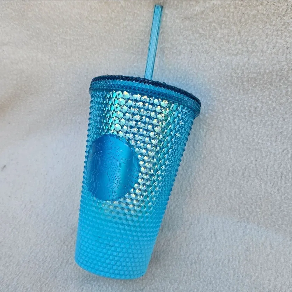 Starbucks Glacier Blue Ombre Gradient Studded Tumbler 16oz